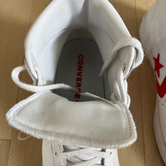 Converse Pro Leather Hi All-Stars White/University Red - Picture 8 of 9